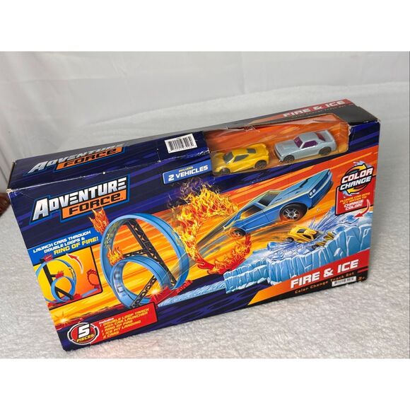 Adventure Force Fire and Ice Color Change Track Set 2 Cars - Picture 1 of 9